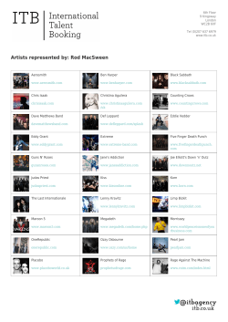 Artists represented by: Rod MacSween