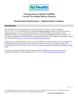 Immunization Requirements-