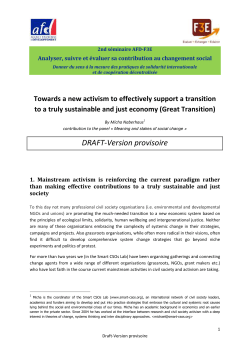 DRAFT-Version provisoire