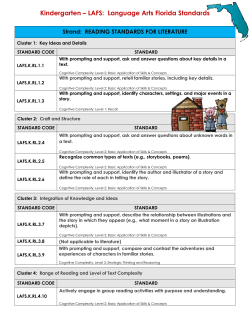 Kindergarten Florida Standards