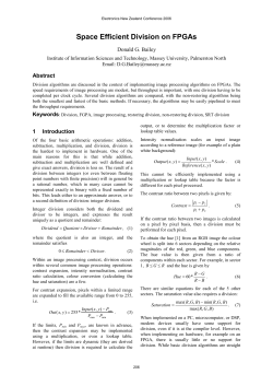 Space Efficient Division on FPGAs