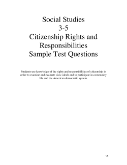 Social Studies 3-5 Citizenship Rights and Responsibilities Sample