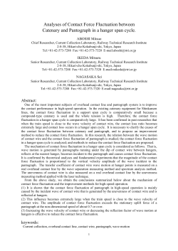 Analyses of Contact Force Fluctuation between Catenary and