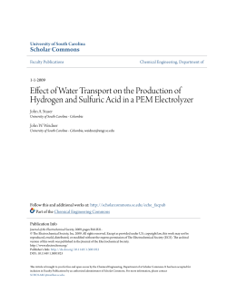 Effect of Water Transport on the Production of Hydrogen and Sulfuric