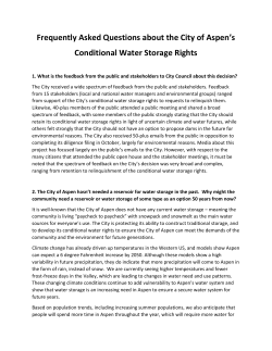 FAQ Conditional Water Storage Rights