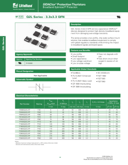 SIDACtor&reg; Protection Thyristors Q2L Series