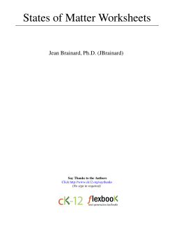 States of Matter Worksheets