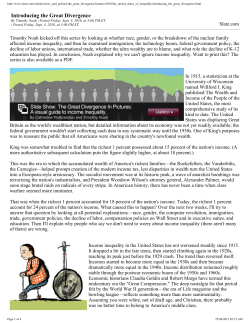 Introducing the Great Divergence