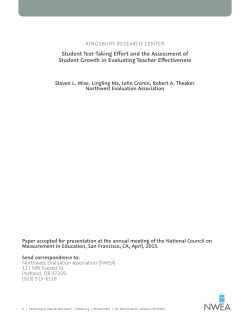 Student Test-Taking Effort and the Assessment of Student Growth in