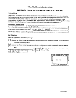 Candidate Campaign Finance Reports
