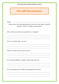 Life skill Questionnaire