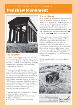 Penshaw fact sheet - Sunderland City Council
