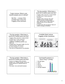 Invisible Hand versus Tragedy of the Commons