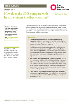 How does the NHS compare with health systems in other countries?