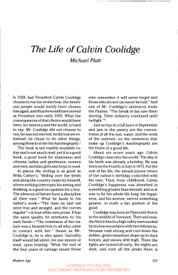 The Life o f Calvin Coolidge