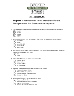 TEST QUESTIONS Program: Presentation of a New Intervention for