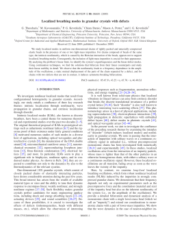 Localized breathing modes in granular crystals with defects