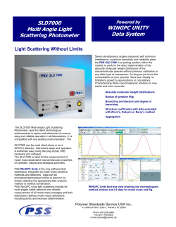 SLD7000 Multi Angle Light Scattering Photometer WINGPC UNITY