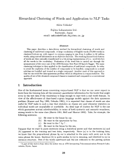 Hierarchical Clustering of Words and Application to NLP Tasks