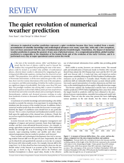 The quiet revolution of numerical weather prediction
