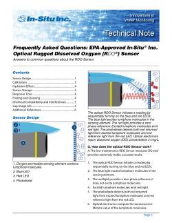 Technical Note RDO Sensor - In