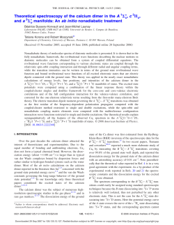 Theoretical spectroscopy of the calcium dimer in the A , c , and a