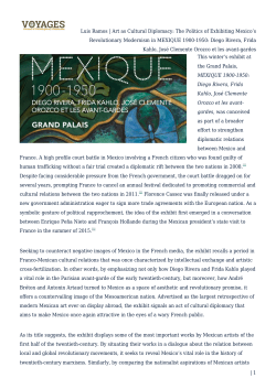 Art as Cultural Diplomacy: The Politics of Exhibiting Mexico`s
