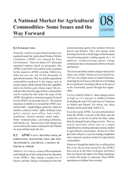 A National Market for Agricultural Commodities