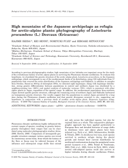 High mountains of the Japanese archipelago as refugia for