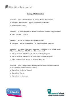 Big UK Parliament Quiz