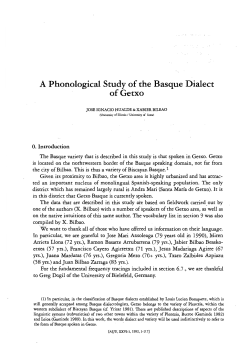 A Phonological Study of the Basque Dialect