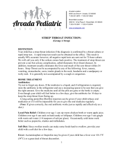 STREP THROAT INFECTION