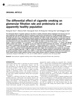 The differential effect of cigarette smoking on glomerular