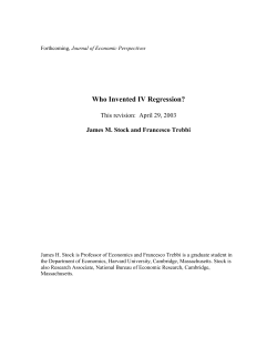 Who Invented IV Regression?