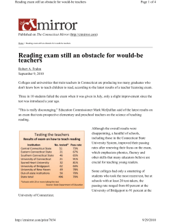 Reading exam still an obstacle for would