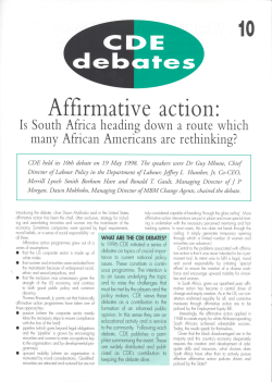 Affirmative action:
