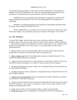 Ordinance No. 1453 Landscape