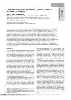 Computational study of the spin-forbidden H2 oxidative addition to