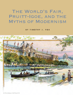 The World`s Fair, Pruitt-Igoe, and the Myths of Modernism