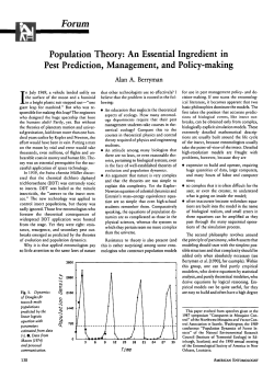 Population Theory: An Essential Ingredient in Pest Prediction