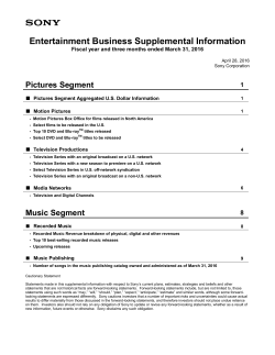 Entertainment Business Supplemental Information
