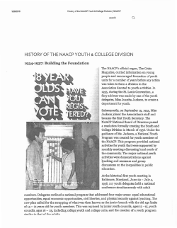 NAACP Youth Information - Pleasant Grove Baptist Church