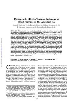 Comparable Effect of Isotonic Infusions on Blood