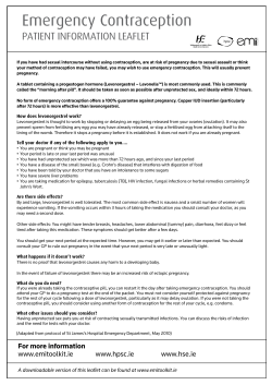 Emergency Contraception