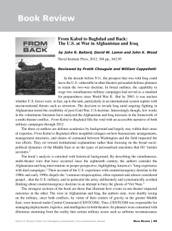 From Kabul to Baghdad and Back