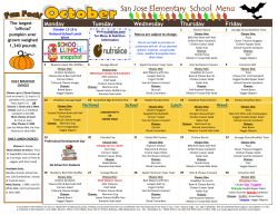 San Jose Elementary School Menu