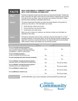 Mortgage Loan Documents - Mineola Community Bank