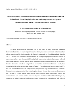 Selective leaching studies of sediments from a