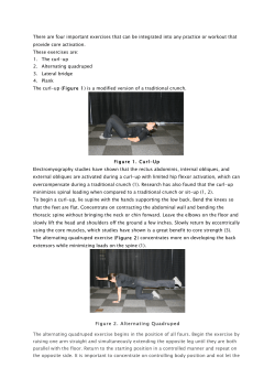 There are four important exercises that can be integrated into any