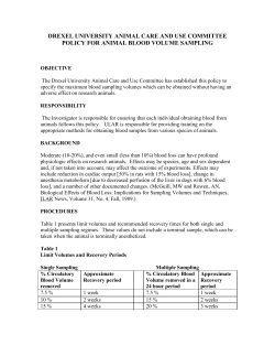 Policy for Blood Sampling